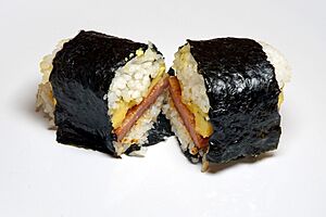 Spam and egg musubi