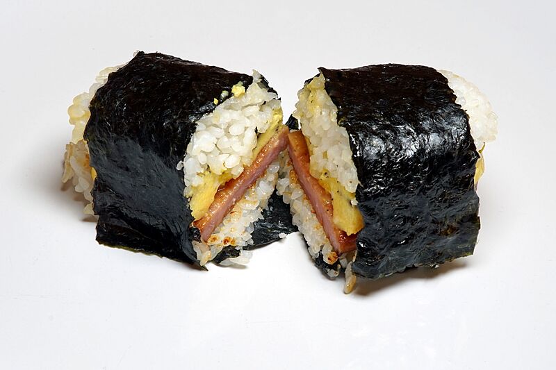 Spam and egg musubi