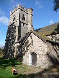 St. Brides Wentlooge, church porch and tower - geograph.org.uk - 1184322