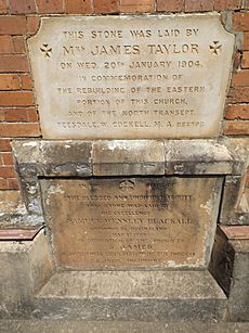 St James Church, Toowoomba foundation stone
