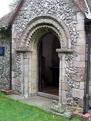 St Mary Magdalene, Tortington, Sussex - Porch - geograph.org.uk - 1652705