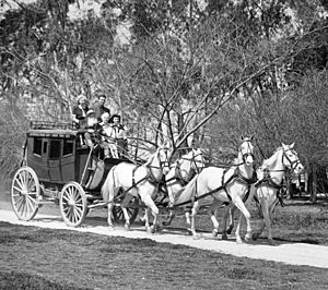 Stagecoach, Knott's Berry Farm, Buena Park, circa 1950