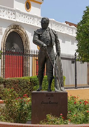 Statue Curro Romero Real Maestranza Seville Spain