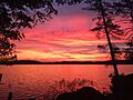 Sunset From Oseetah Lake, NY by Christine Dekkers