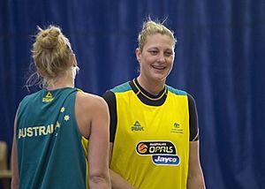 Suzy Batkovic and Abby Bishop at the Opals camp