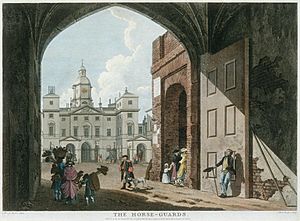 The Horse Guards, by Edward Rooker after Michael Angelo Rooker, 1768 - gac 01220