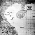 Tonkin Gulf incident map of alleged attacks on 4 August 1964