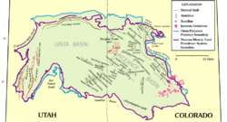 Uinta Piceance Basins geologic map