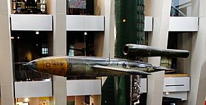 V-1 flying bomb on display at Imperial War Museum