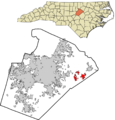 Wake County North Carolina incorporated and unincorporated areas Wendell highlighted
