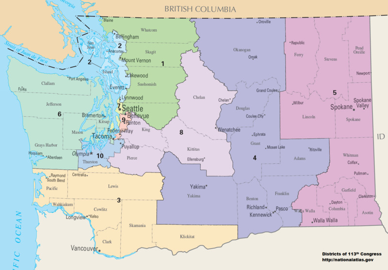 Image: Washington(state) Congressional Districts, 113th Congress