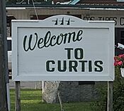 Welcome To Curtis Sign