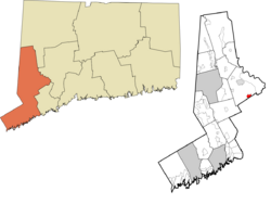 Location within the Western Connecticut Planning Region and the state of Connecticut