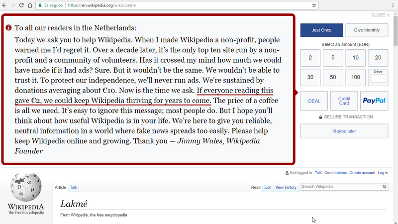 Wikimedia Donation Banners