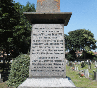 William Henry Short VC monument 1a