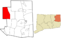 Windham County Connecticut incorporated and unincorporated areas Ashford highlighted