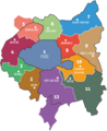 Établissements publics territoriaux du Grand Paris et trois départements