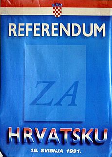 1991 Croatian independence referenum government issued poster