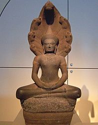 Buddha shielded by Naga