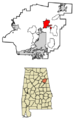Calhoun County Alabama Incorporated and Unincorporated areas Jacksonville Highlighted 0138272