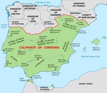 Caliphate of Córdoba circa 1000 AD