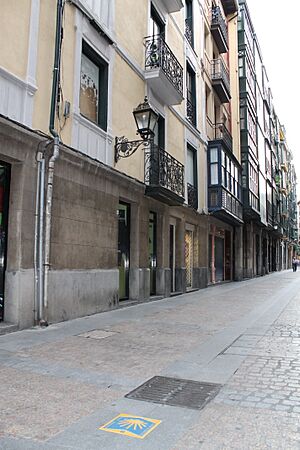 Camino de Santiago en el casco viejo de Bilbao