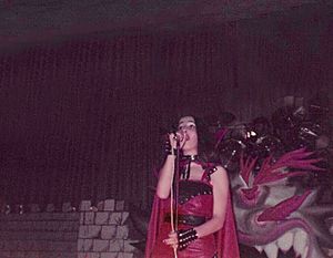 Canaan performing as Angel at Mont La Salle Theater, Beirut, Lebanon, 1984