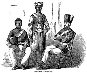Cast-away in Jamaica - West Indian Soldiers