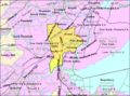Census Bureau map of Woodbridge Township, New Jersey