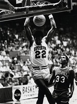 Clyde Drexler as a Houston Cougars player