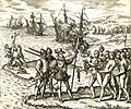 Columbus landing on Hispaniola