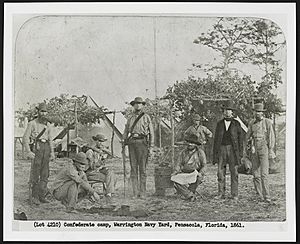 Confederate camp, Warrington Navy Yard, Pensacola, Florida, 1861 LCCN2013651850