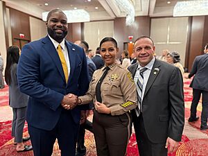 Congressman Byron Donalds with Miami-Dade County Sheriff Rosie Cordero-Stutz, January 2025