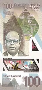 East caribbean states eccb 100 dollars 2019.00.00 b244 pnl ad 000000 r