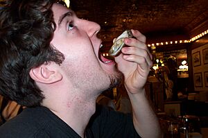 Eating an oyster