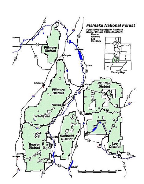Fishlake National Forest Map