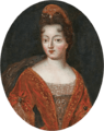 Follower of Pierre Mignard - Portrait de femme en robe rouge