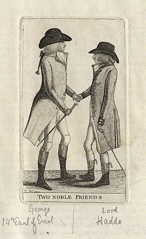 George Hay, 16th Earl of Erroll; George, Lord Haddo by John Kay etching, 1787