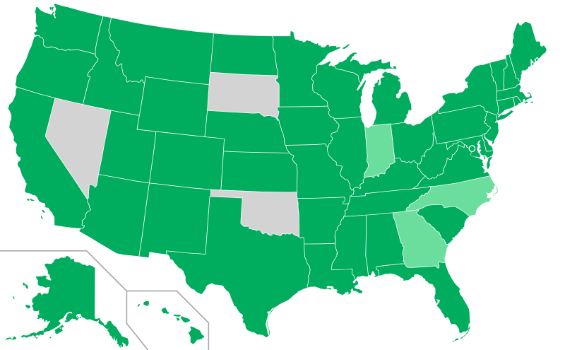 Image: Green Party ballot access (2016)