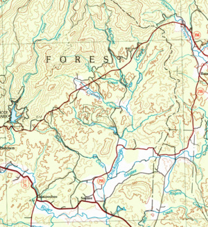 HUC 031300010104 topographic mapf