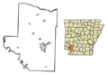 Hempstead County Arkansas Incorporated and Unincorporated areas Oakhaven Highlighted 0551080