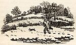 Hunter in the Snow tail-piece in Bewick British Birds 1804