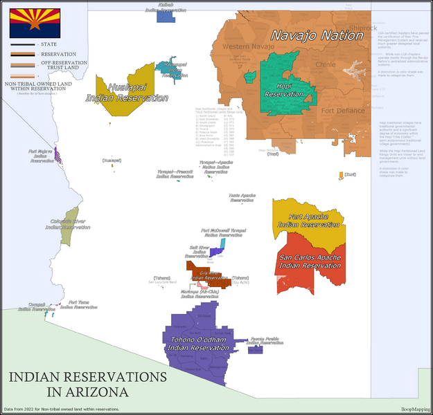 Indian Tribal Reservations in Arizona