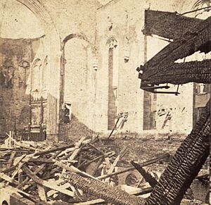 Interior view of the North Side, with the Chancel, from the N.W. cor. of South Tower, from Robert N. Dennis collection of stereoscopic views crop