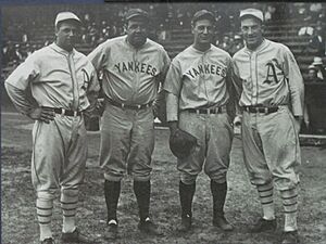 Jimmie Foxx, Babe Ruth, Lou Gehrig, Al Simmons