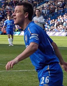 John Terry during a match vs Everton at Stamford Bridge in 2006