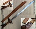 Kampilan moro sword with sheath