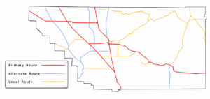 Kern county state route map