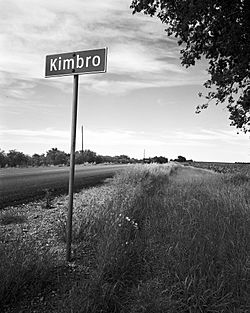 Kimbro, Texas sign