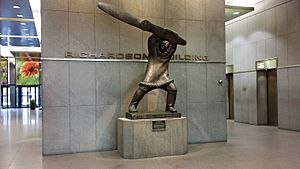 Leo Mol sculpture in the Richardson Building lobby in Winnipeg Manitoba
